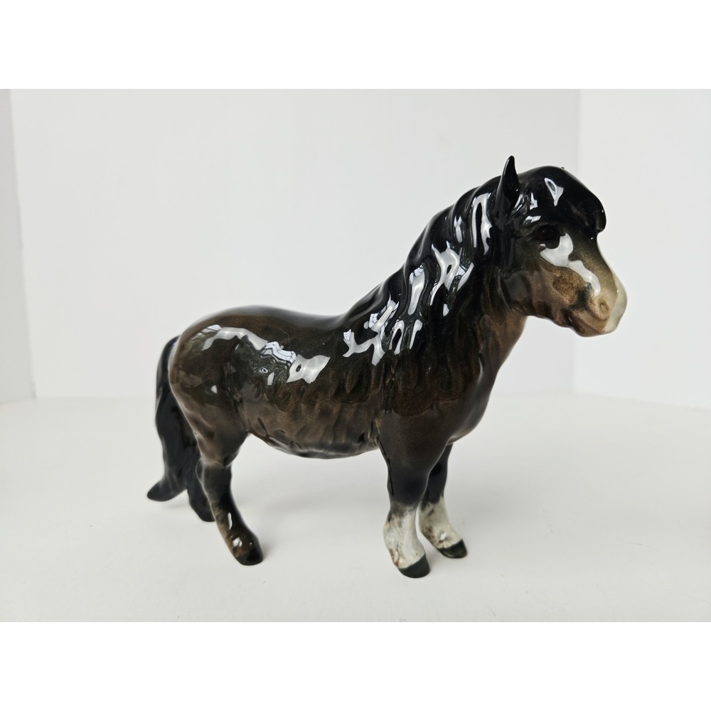 Vintage Beswick England horse pony figurine ceramic Shetland Bay